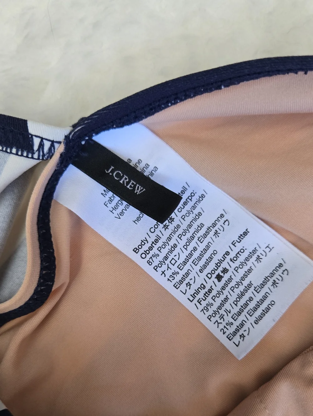 J. Crew One Piece Swimsuit, Womens Size 8